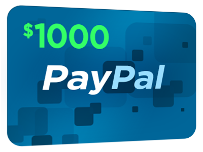 Free $1,000 PayPal Credit icon