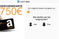 Happy box - V2. Win an AMAZON €750 Voucher